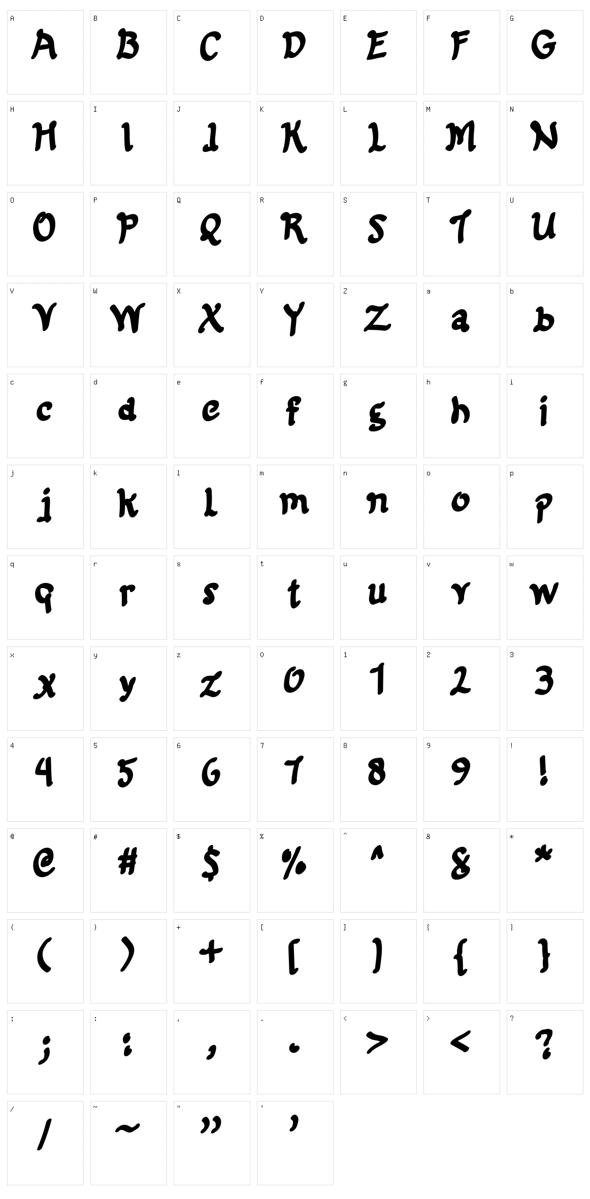 Esenene Character Set