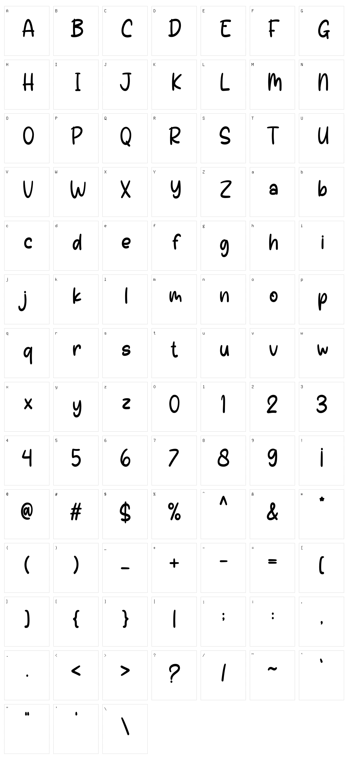 Espresso Character Set