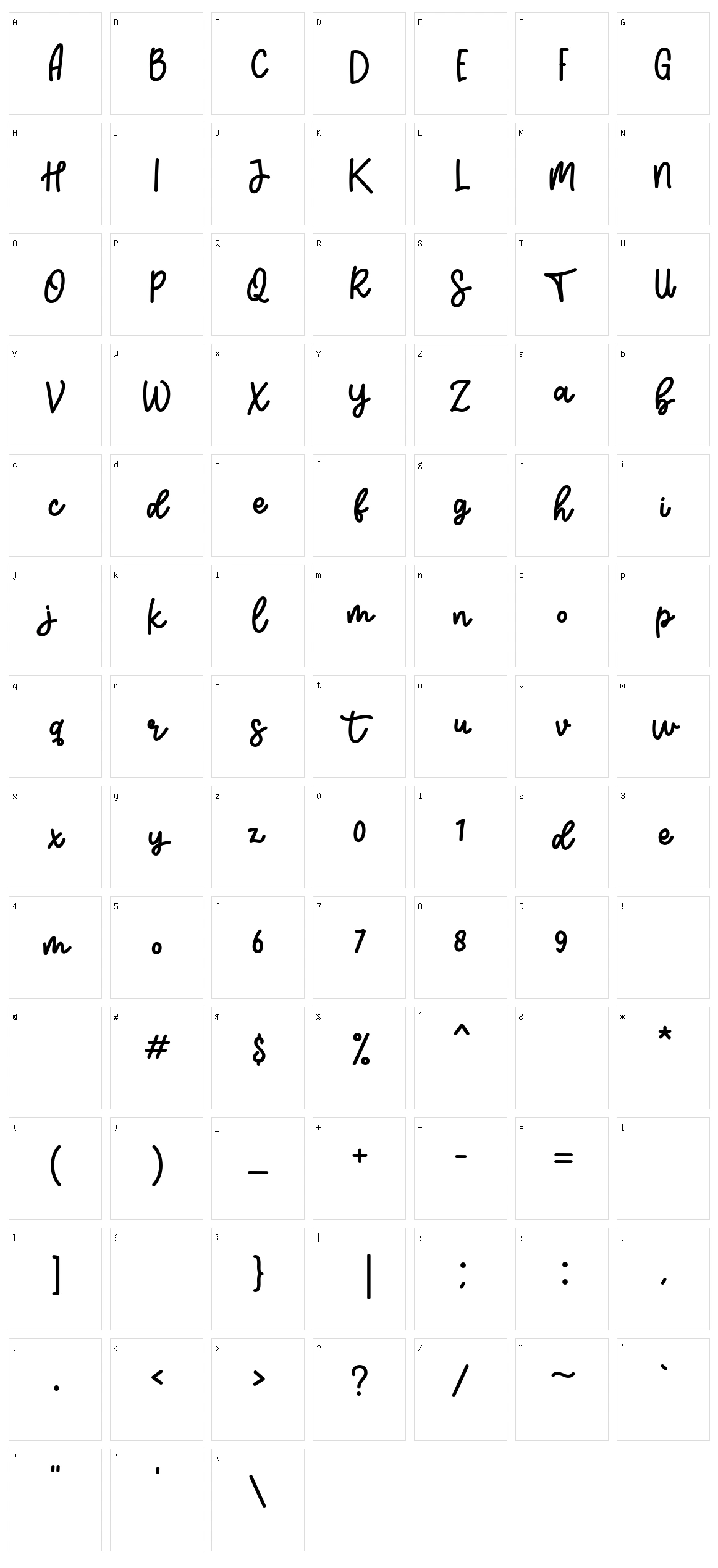 Essenza Character Set
