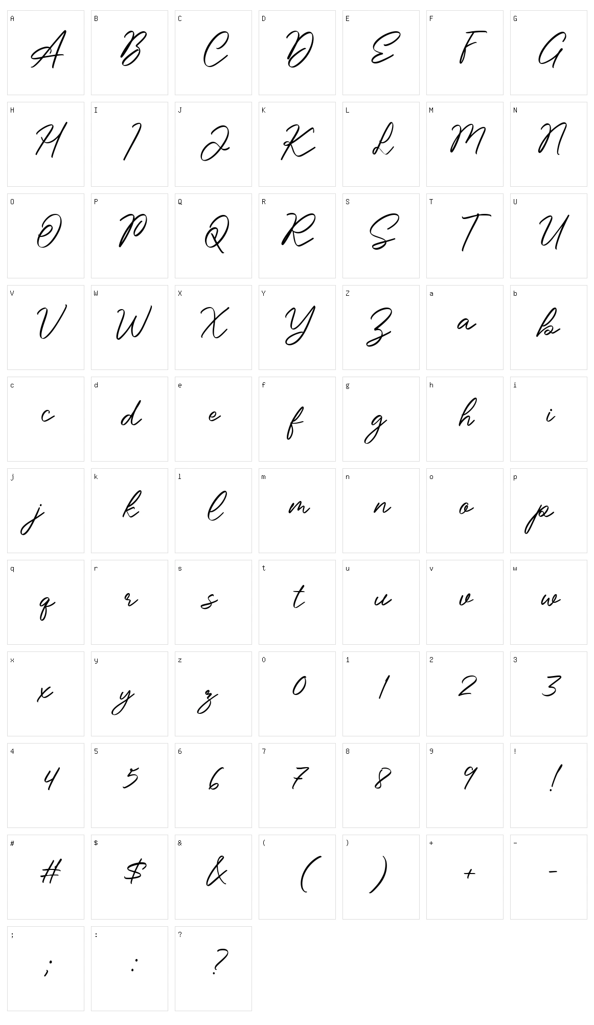 Essperanza Character Set