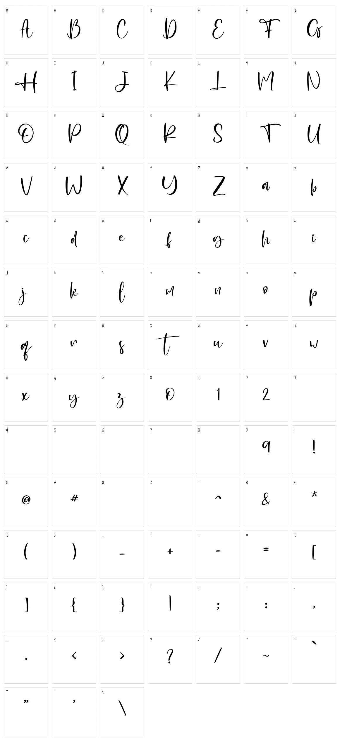 Established Character Set