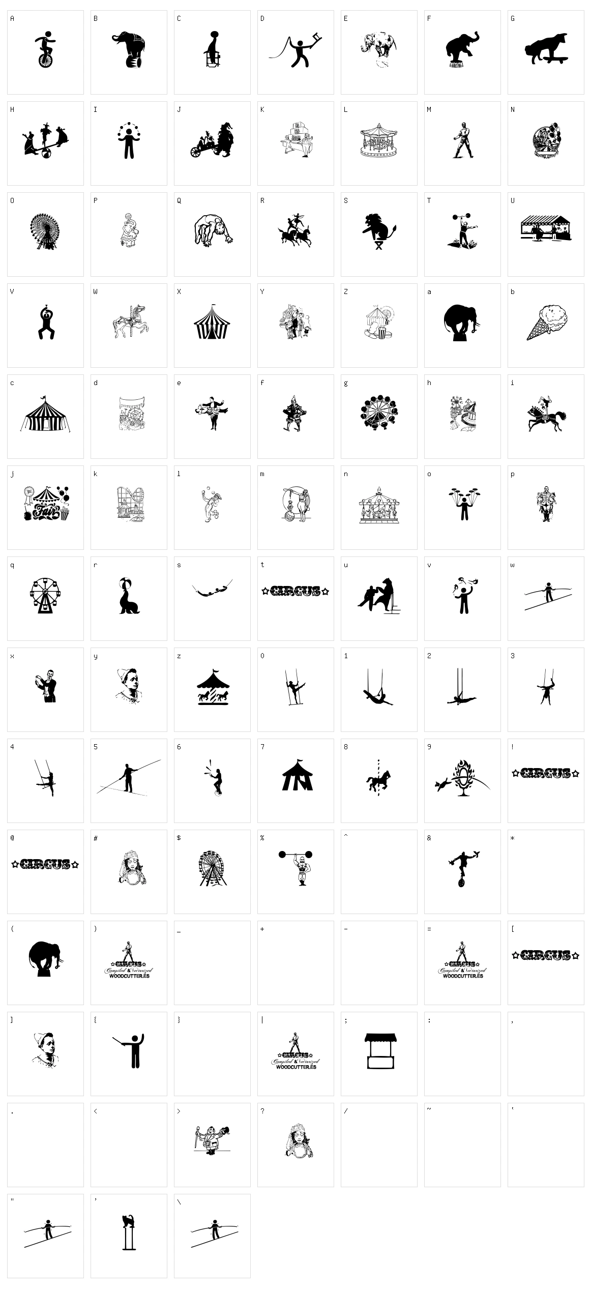 Circus and Fair Character Set