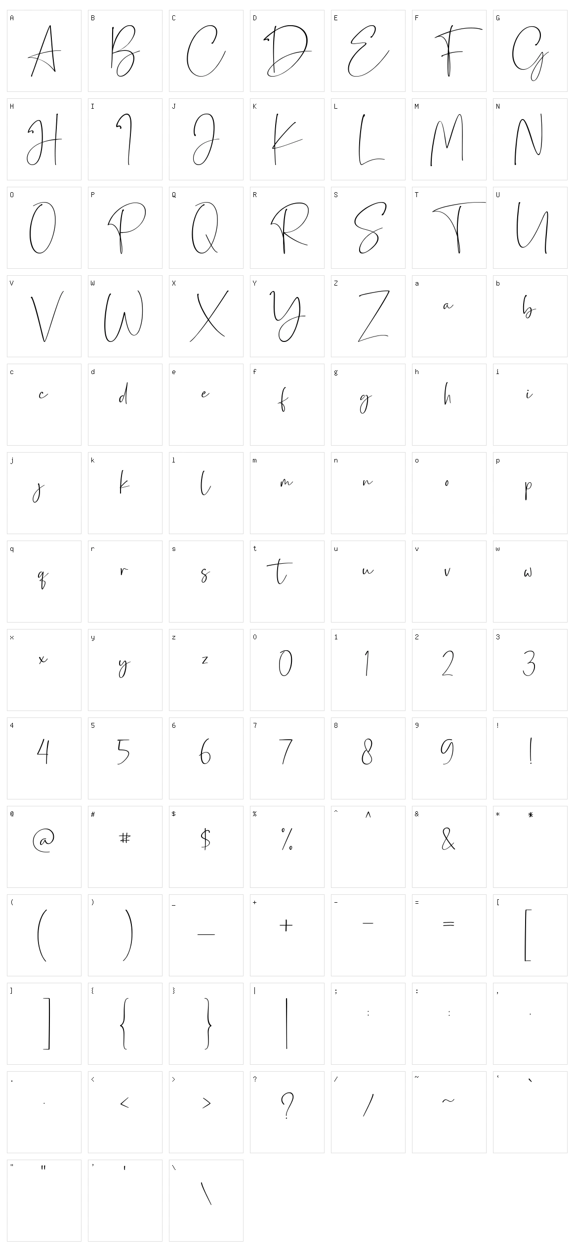 Estillon Character Set