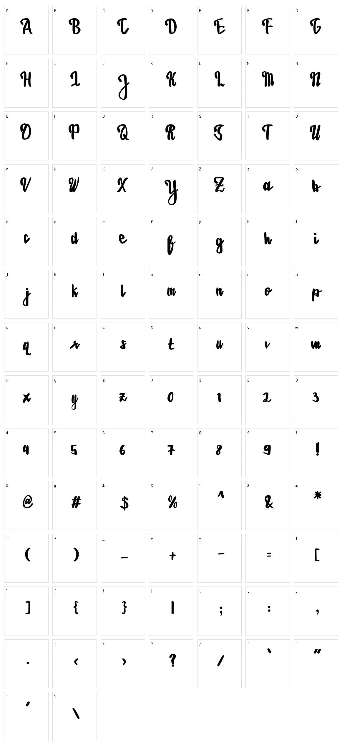 Estrellasa Character Set