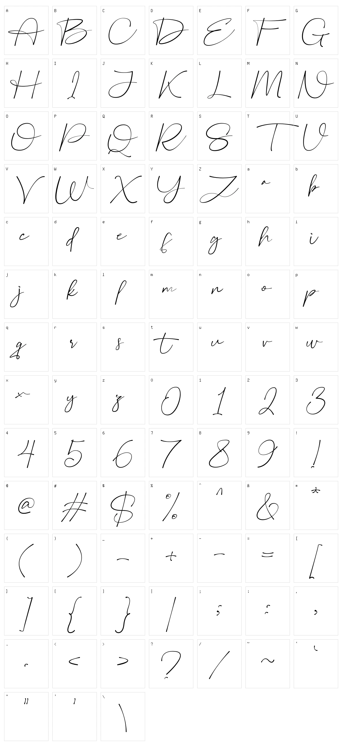 Ettlora Character Set