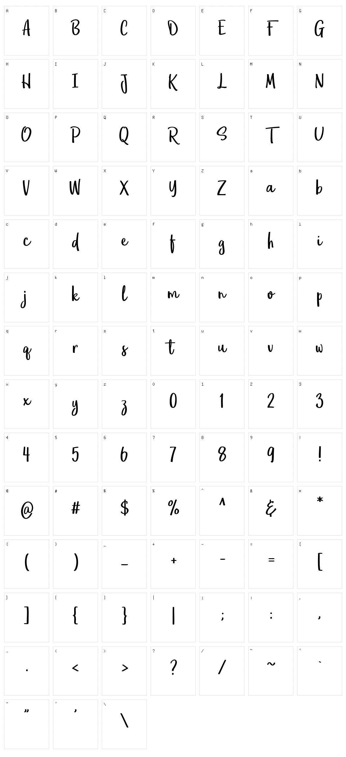 Eufoniem Character Set