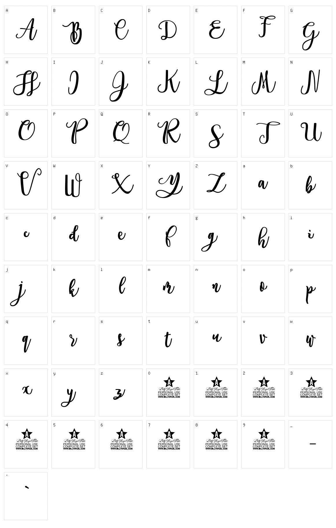 Everlast Character Set