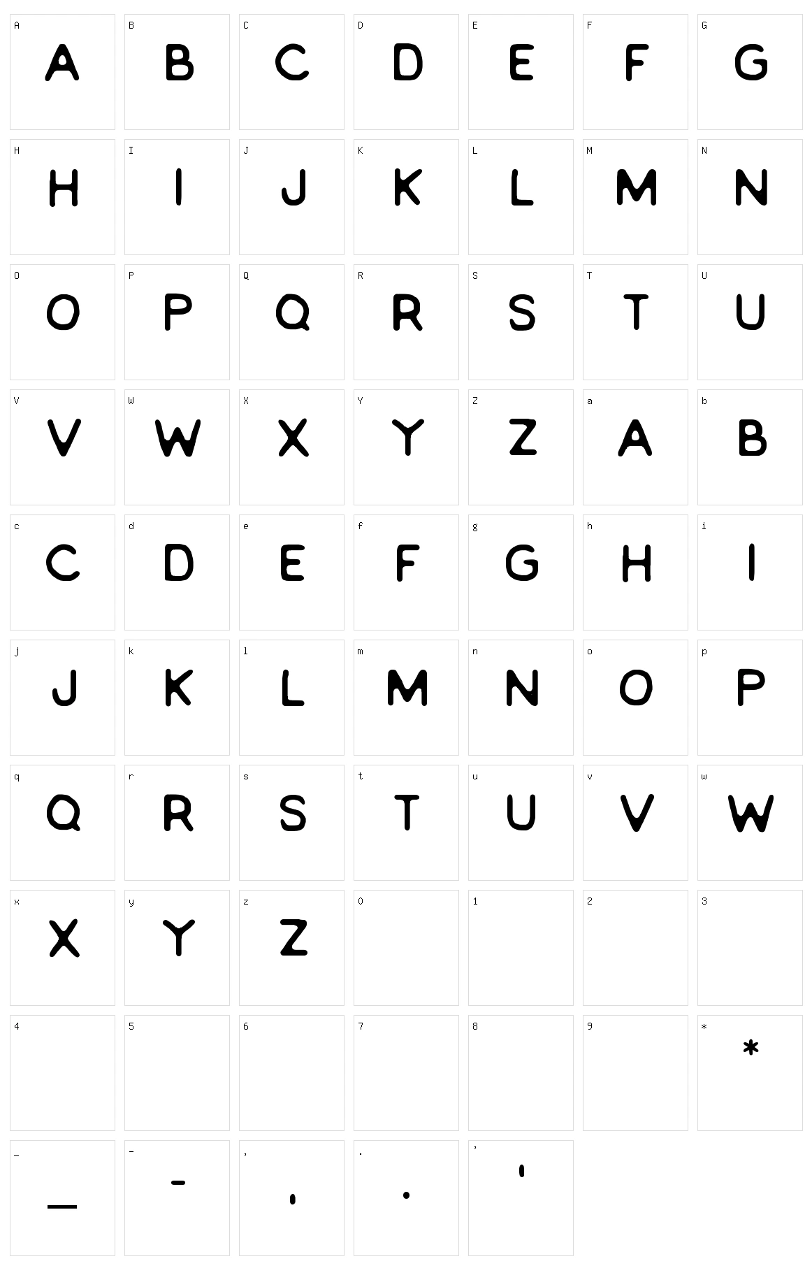 Everlong Character Set