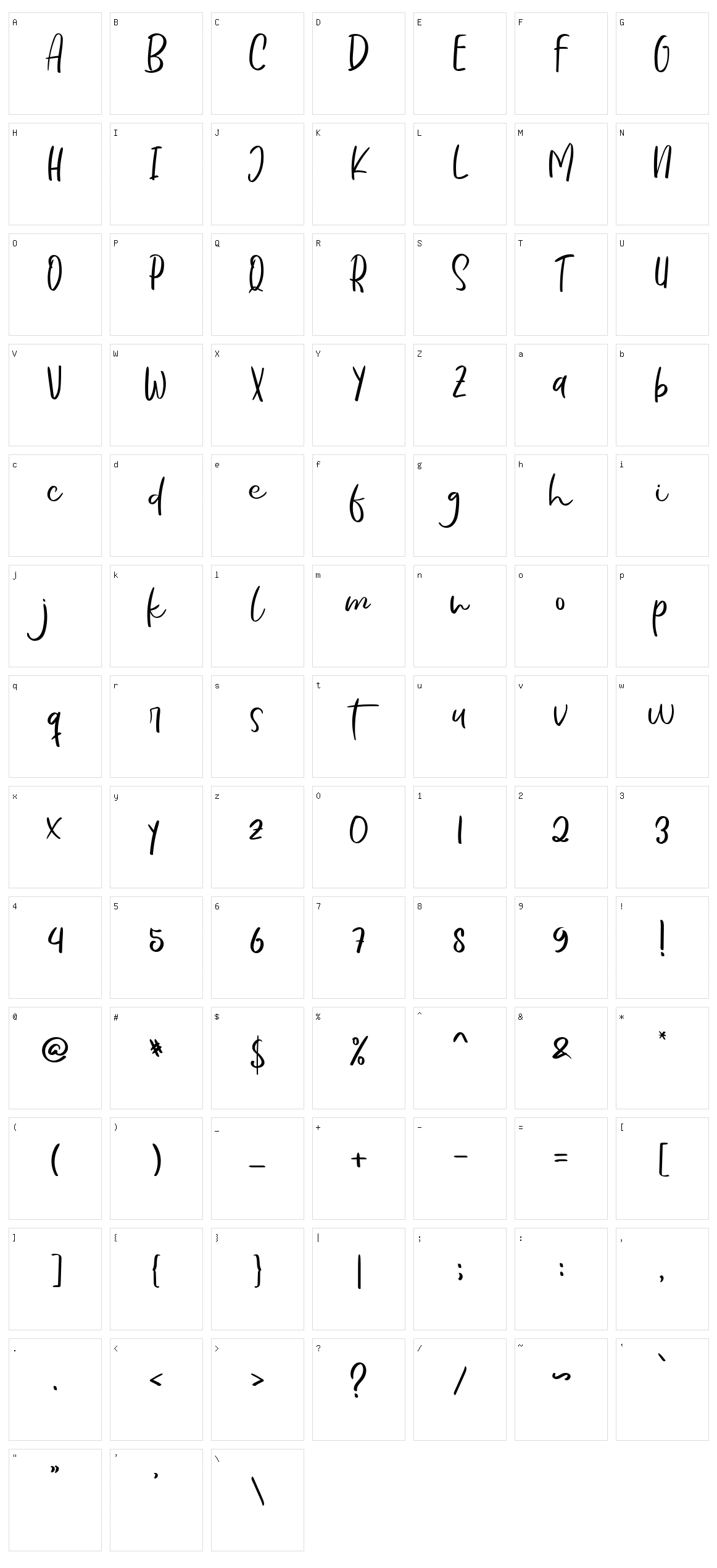 Evertone Character Set