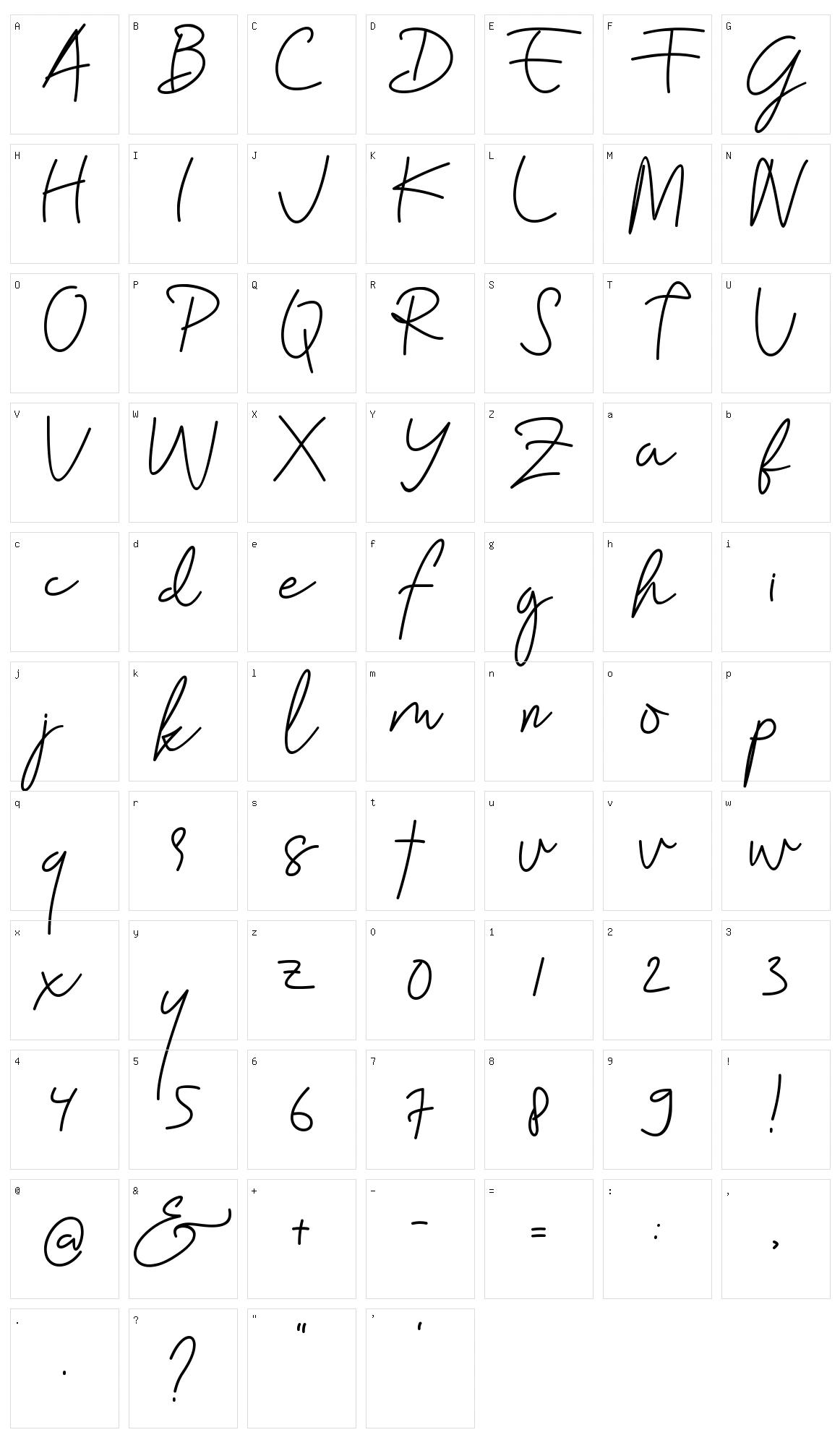 Everylove Character Set
