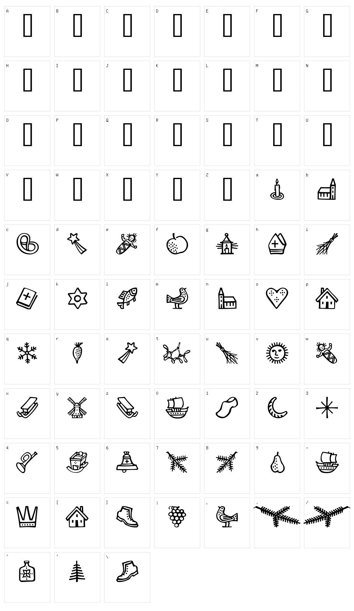 Troyer December Character Set