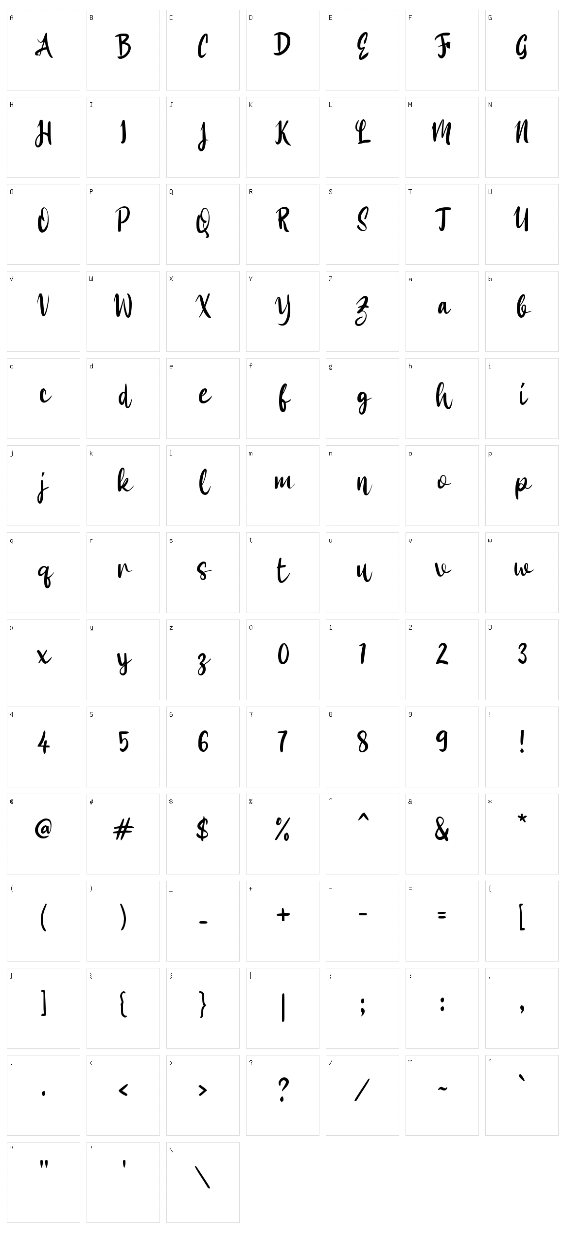 f Florenberg Character Set
