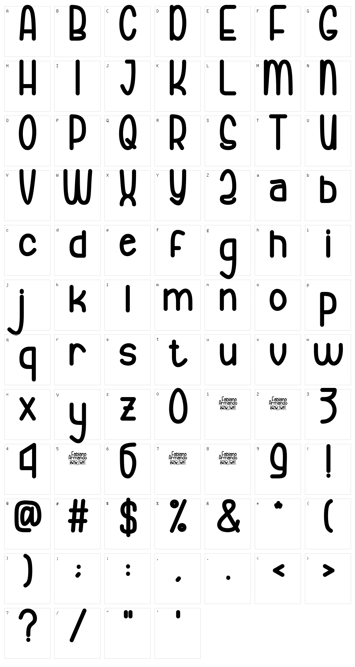 Fabiano Armando Character Set