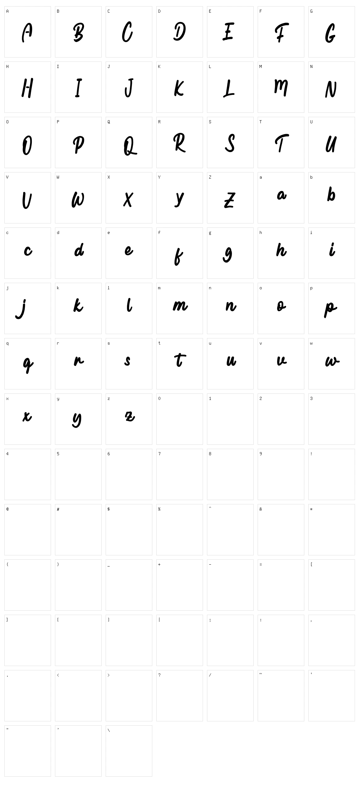 Facibian Character Set