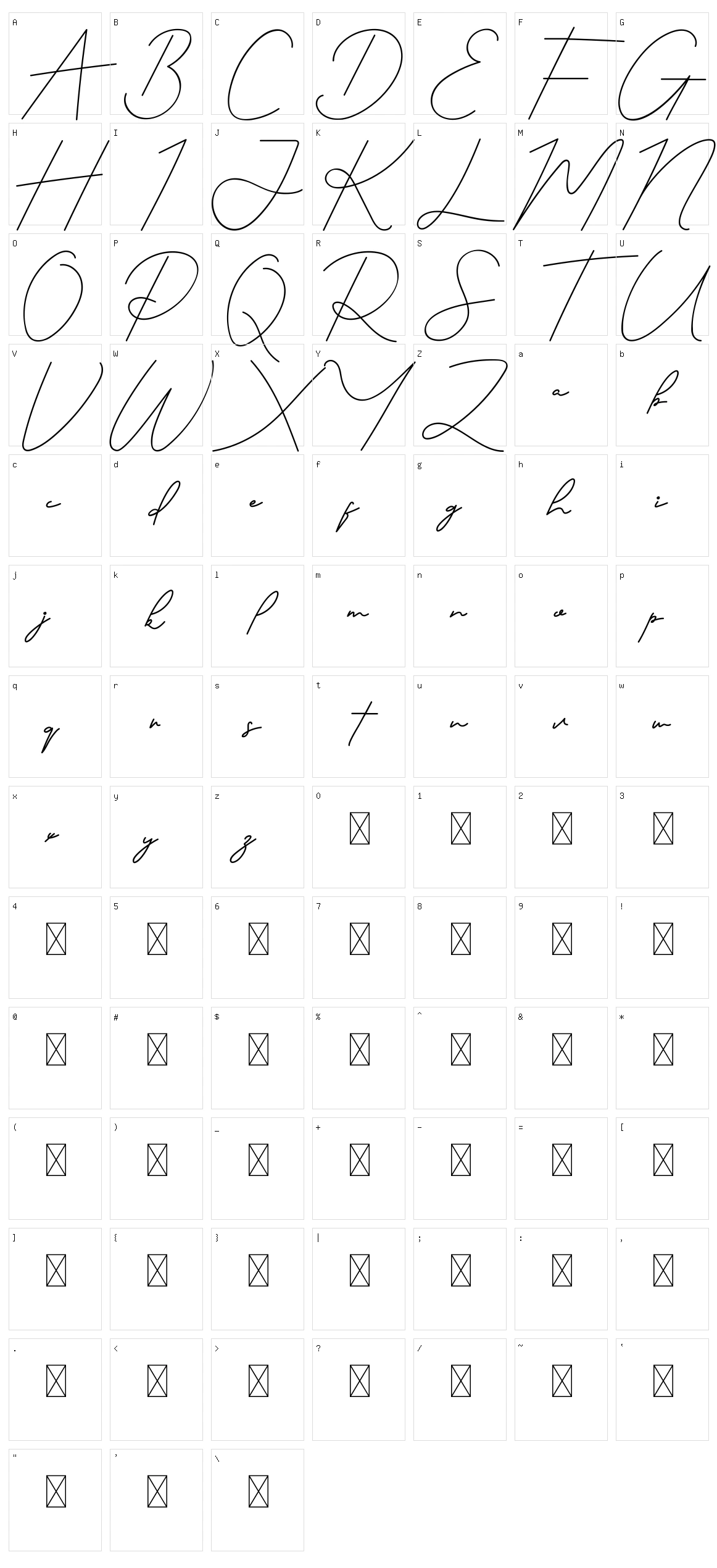 Fairry Eastern Character Set