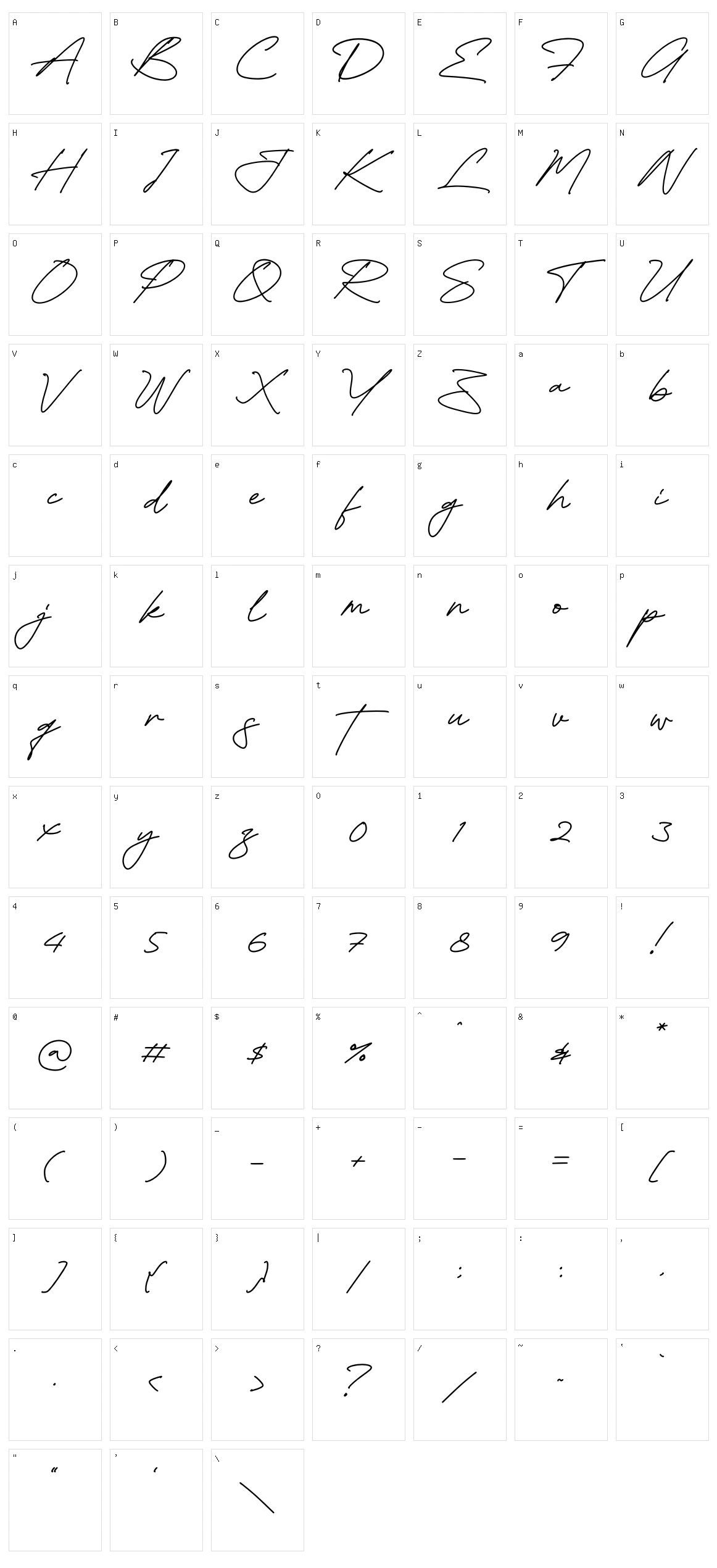 Falcon Picture Character Set