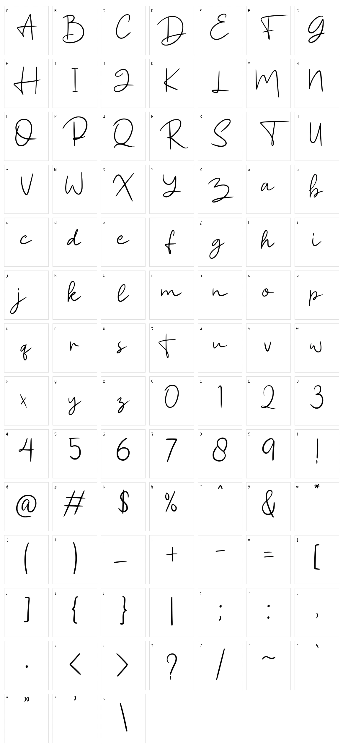 Fallind Character Set