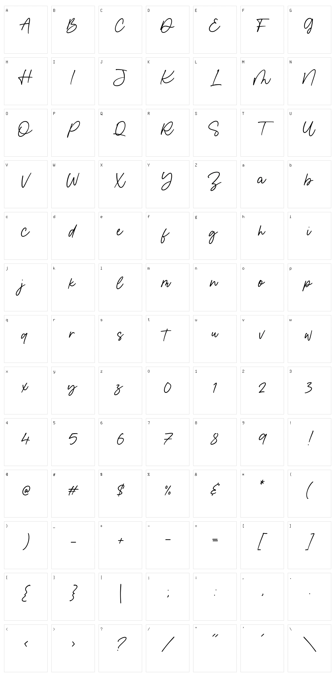 Fancy Delight Character Set