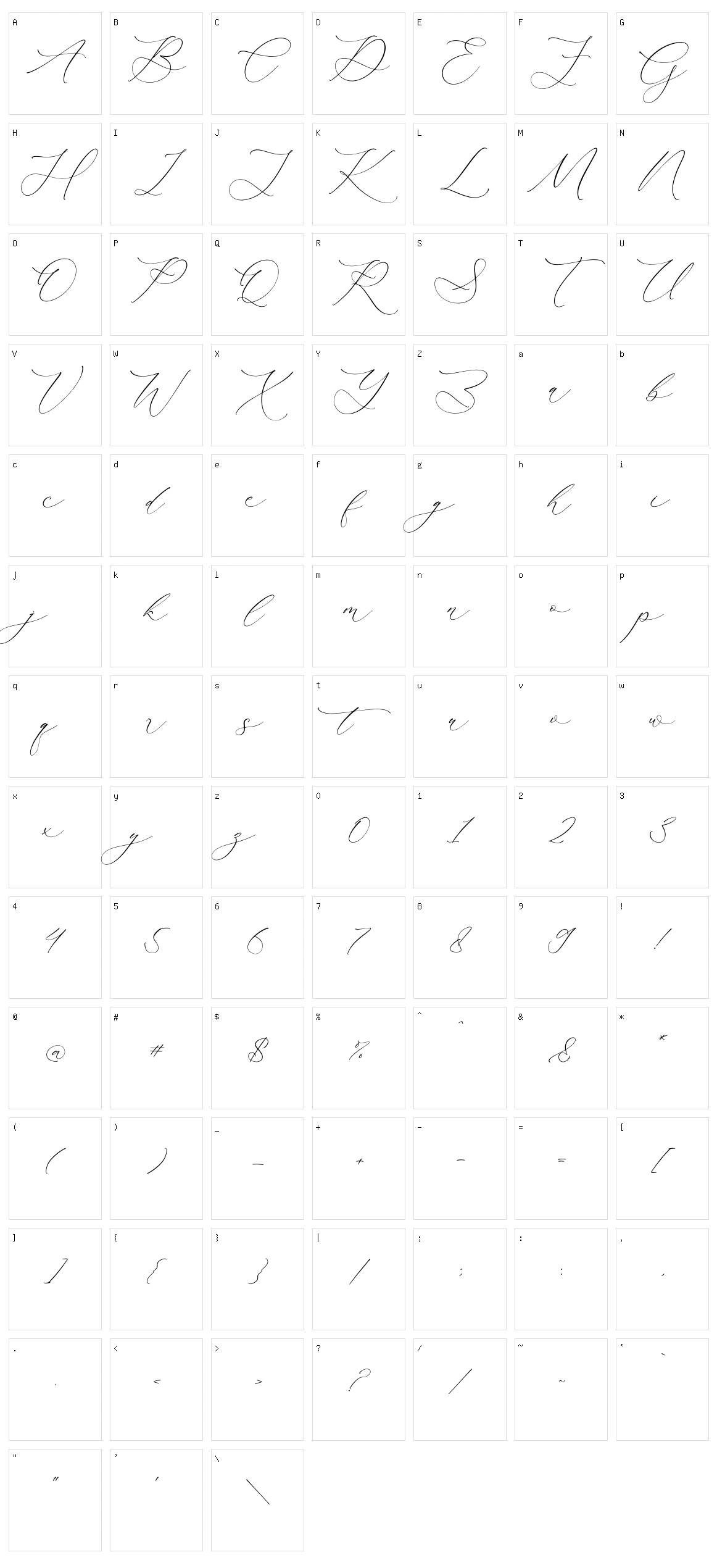 Fantasy Qelirole Script Character Set