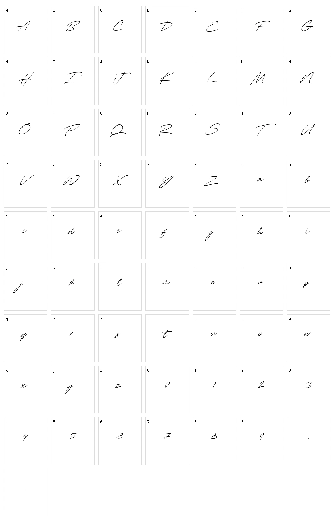 Farwell Character Set