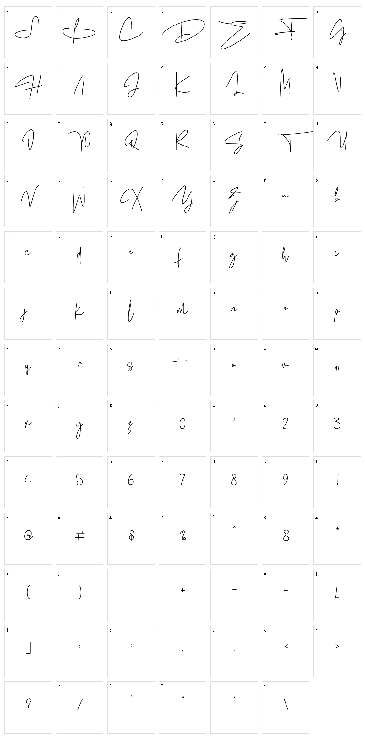 Fashion Signature Character Set