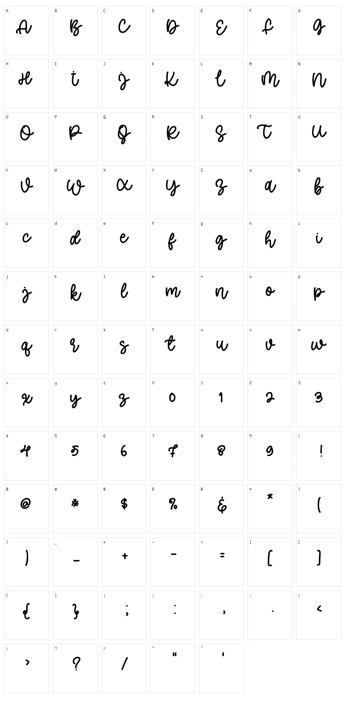 Father Farmhouse Script Character Set