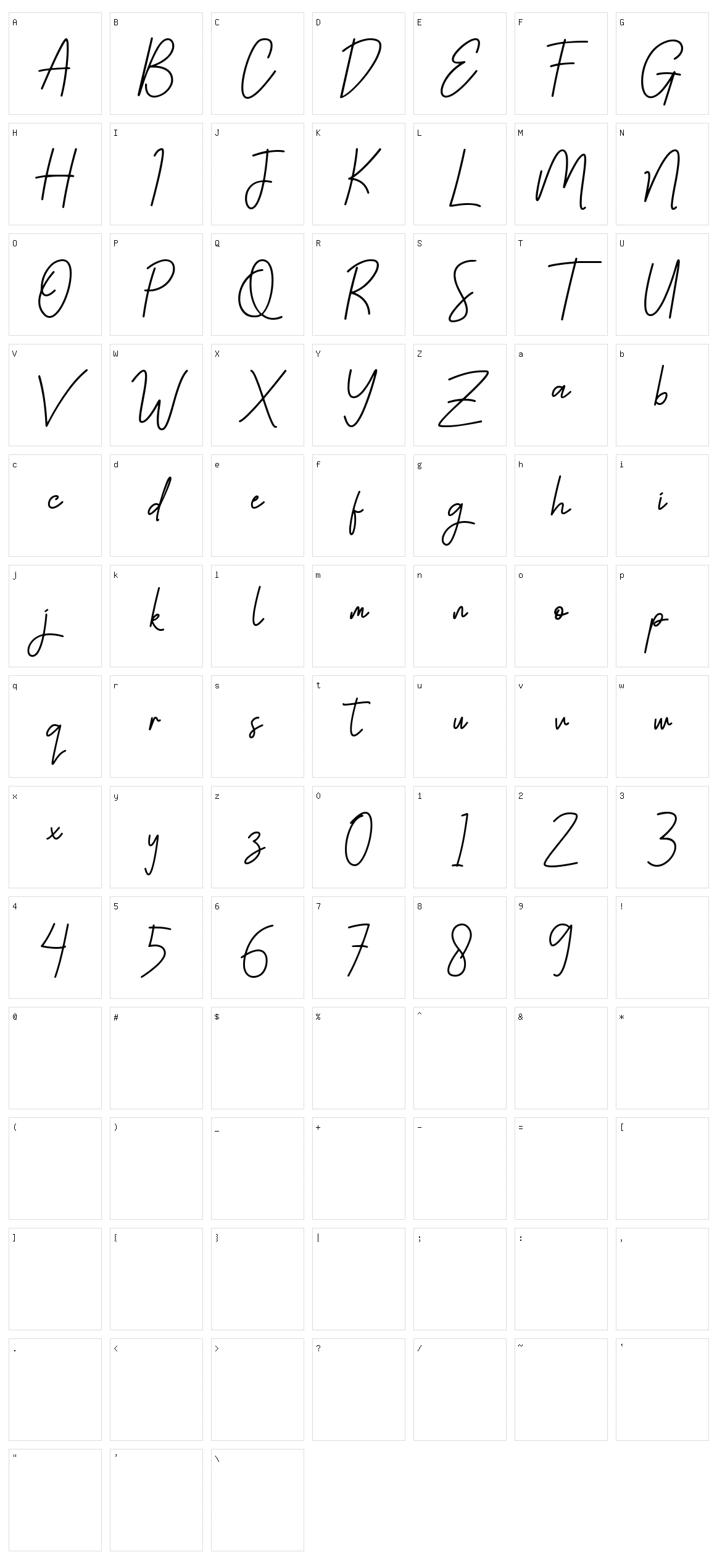 Fatherland Character Set