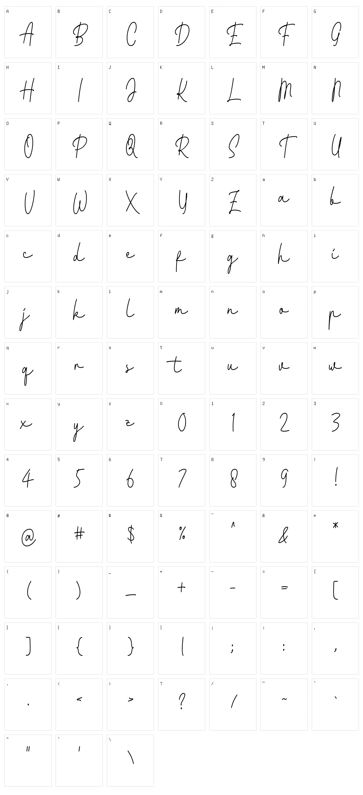 Fattana Character Set