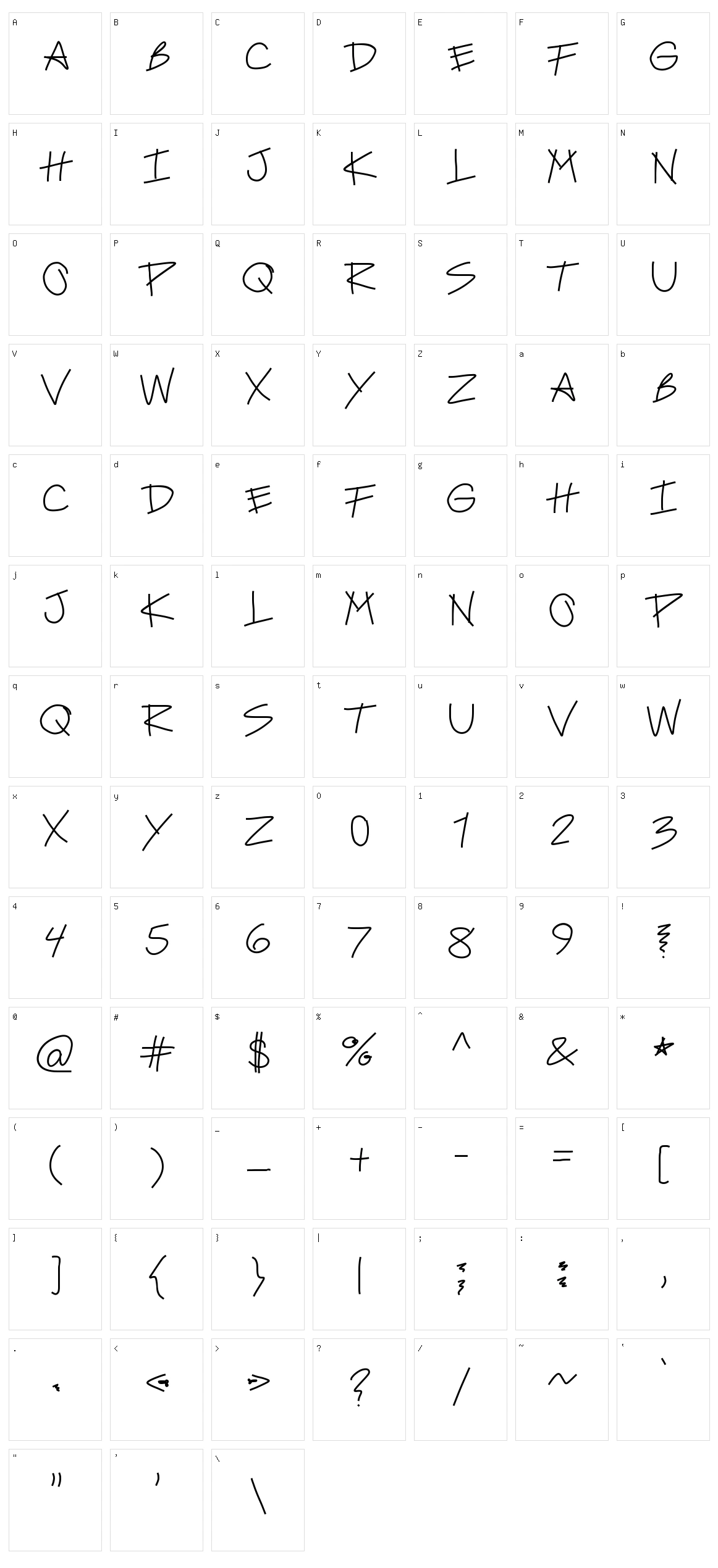 Fck me harder Character Set