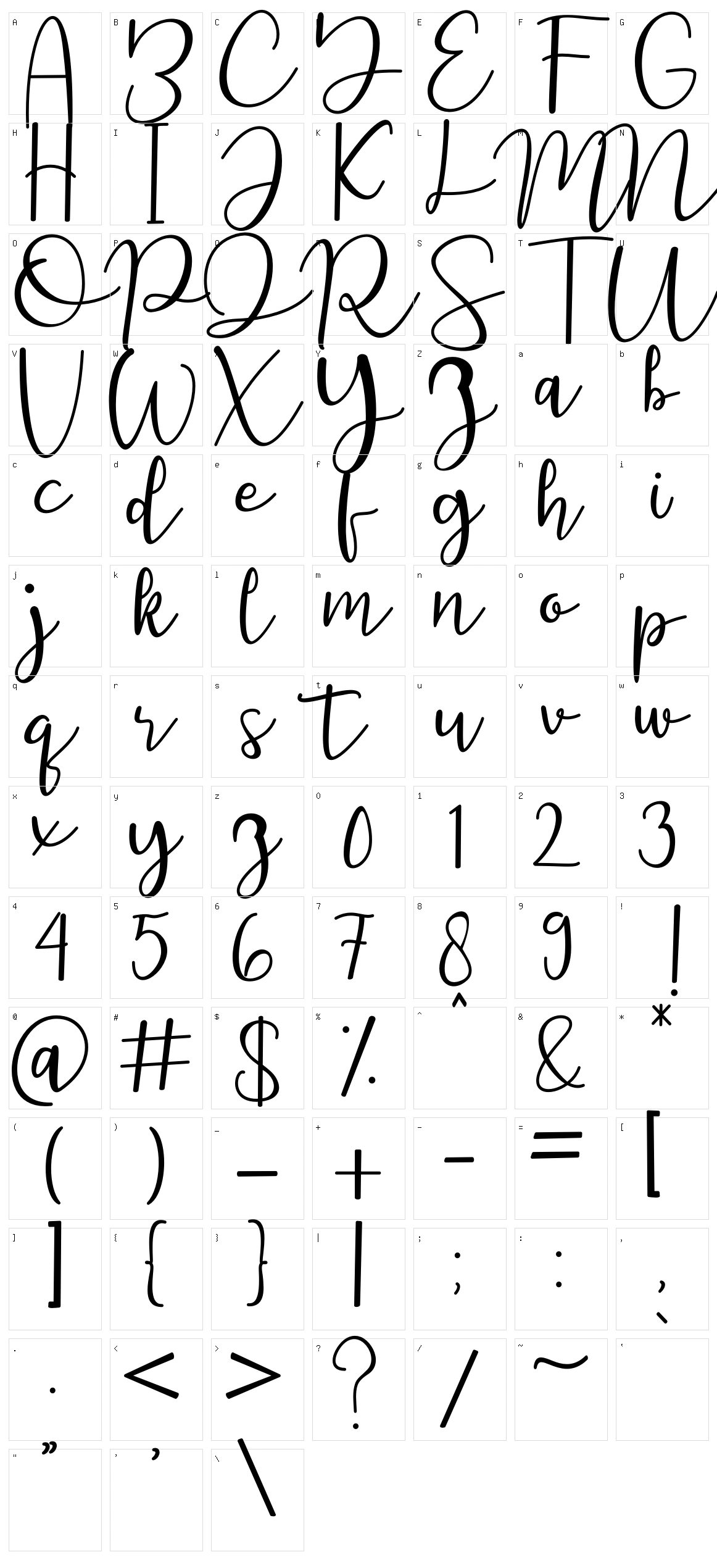 Featrisse Character Set