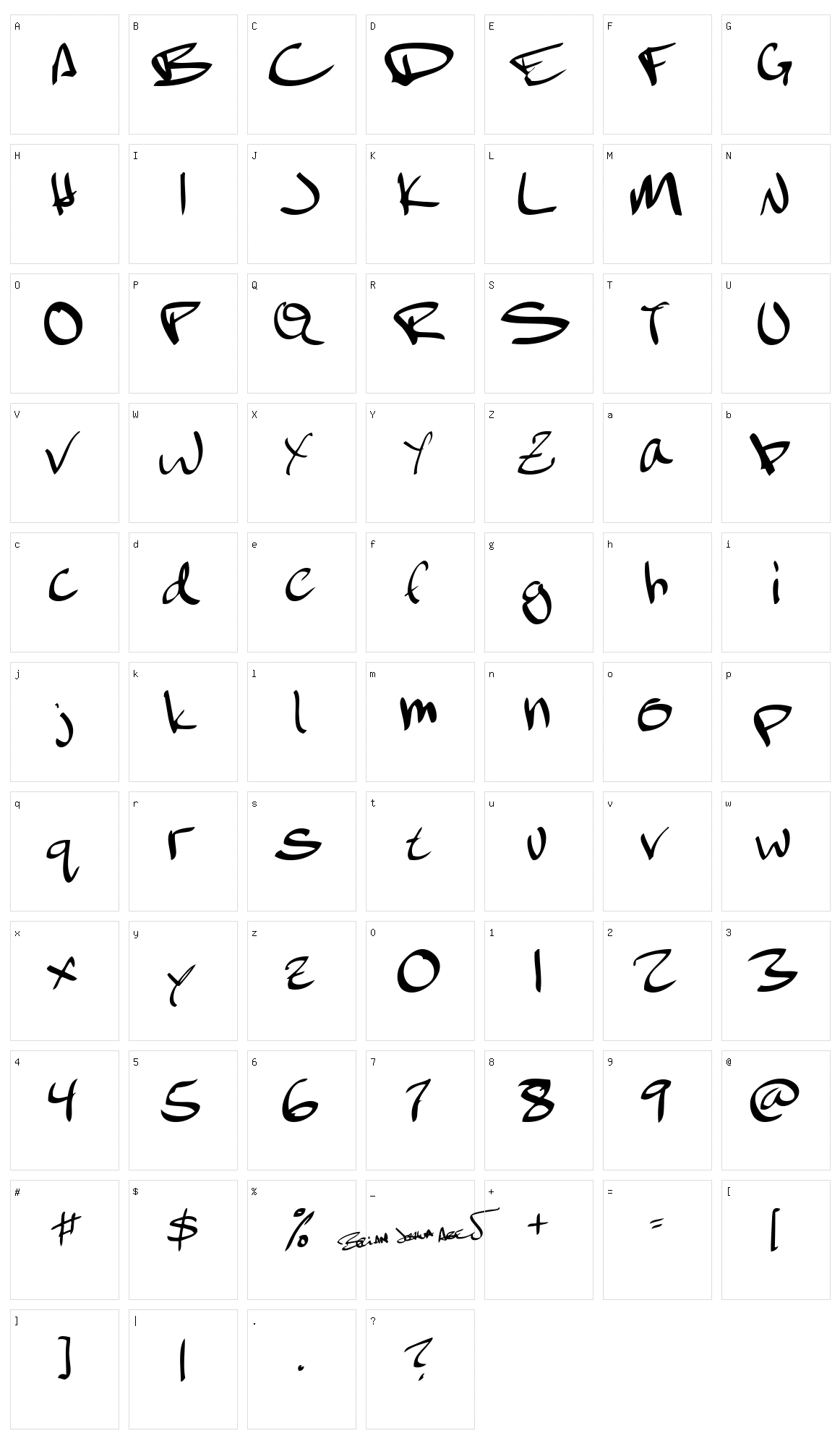 February Character Set