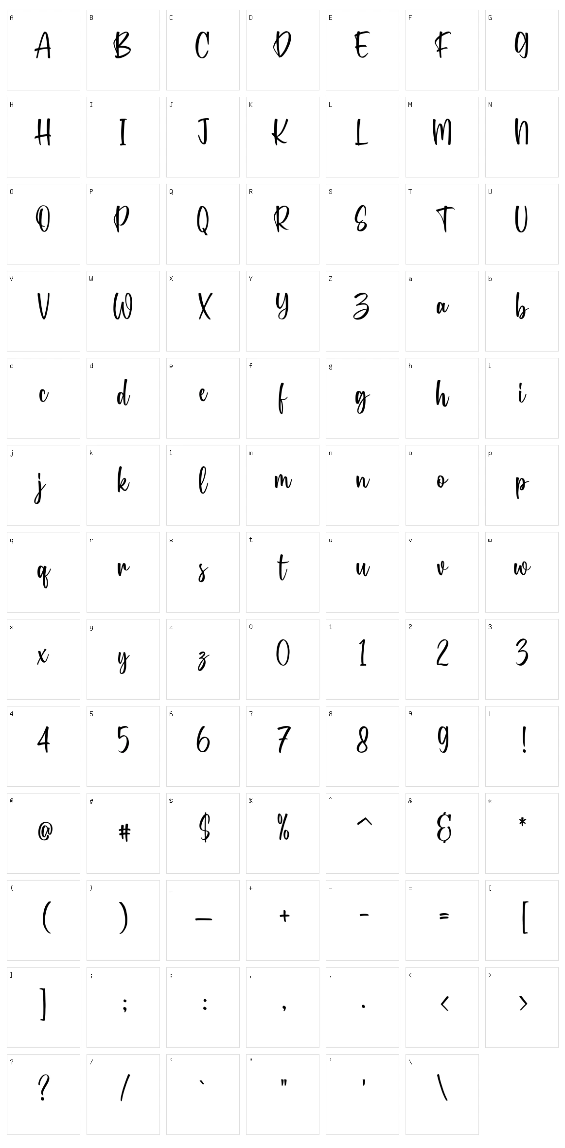 Feelista Character Set