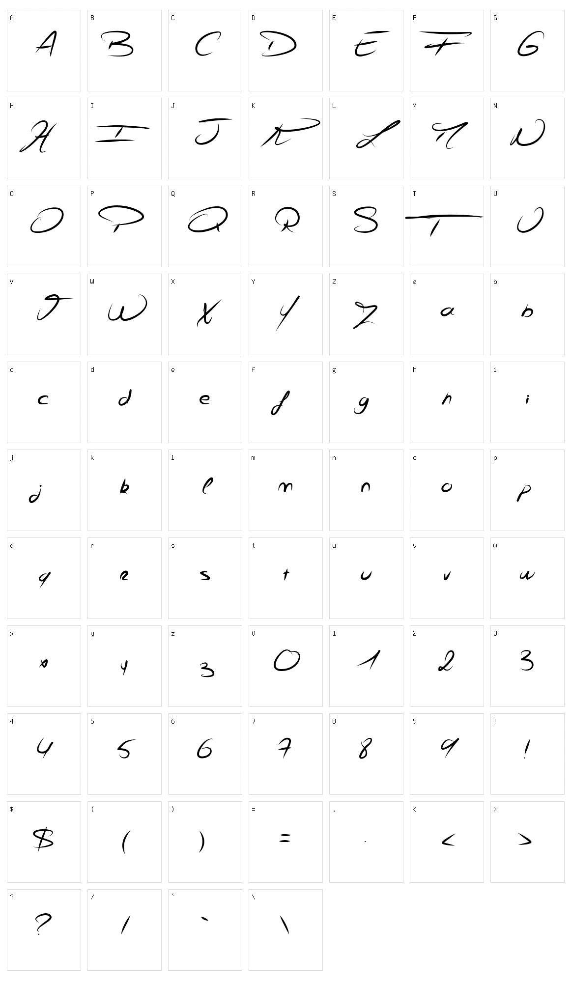 FeliX Character Set