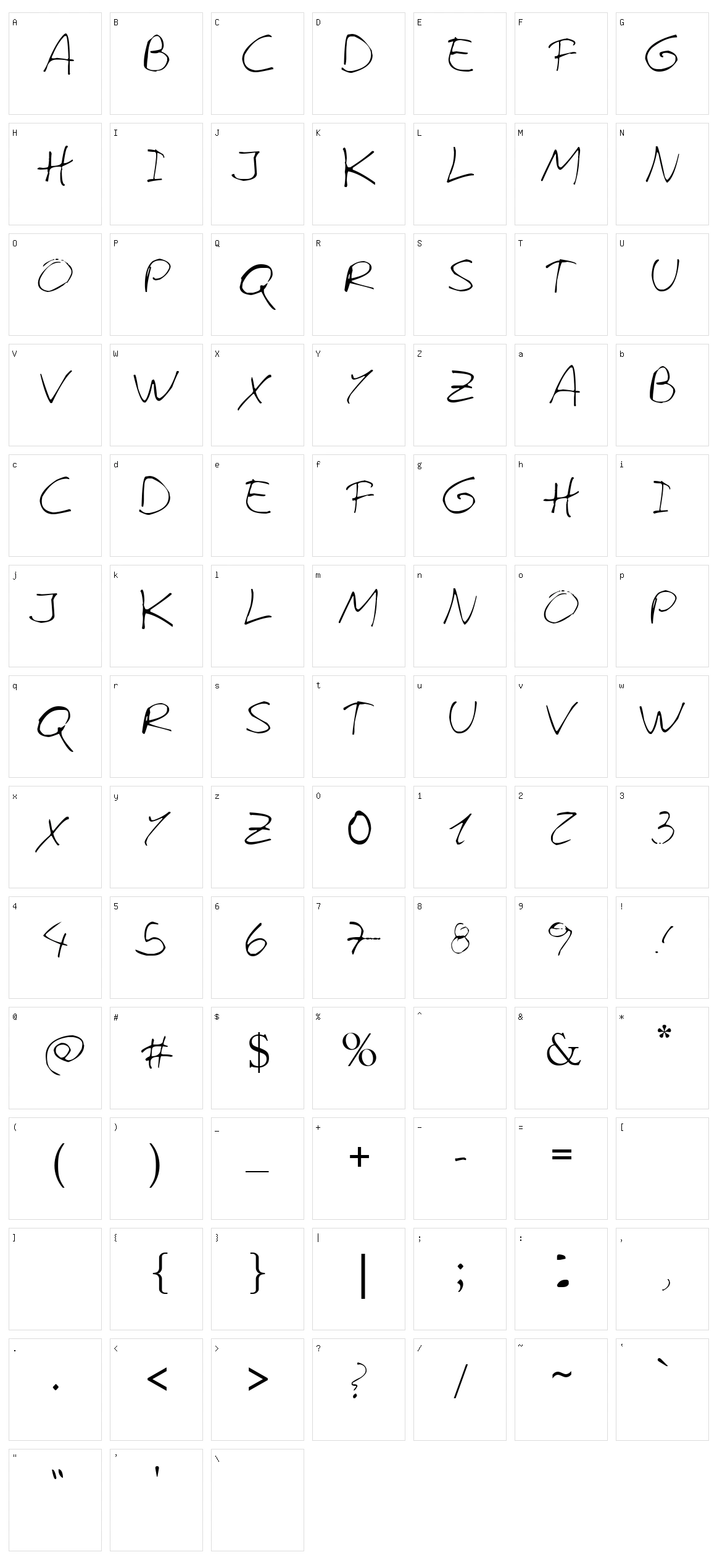 Felixsalotto Character Set