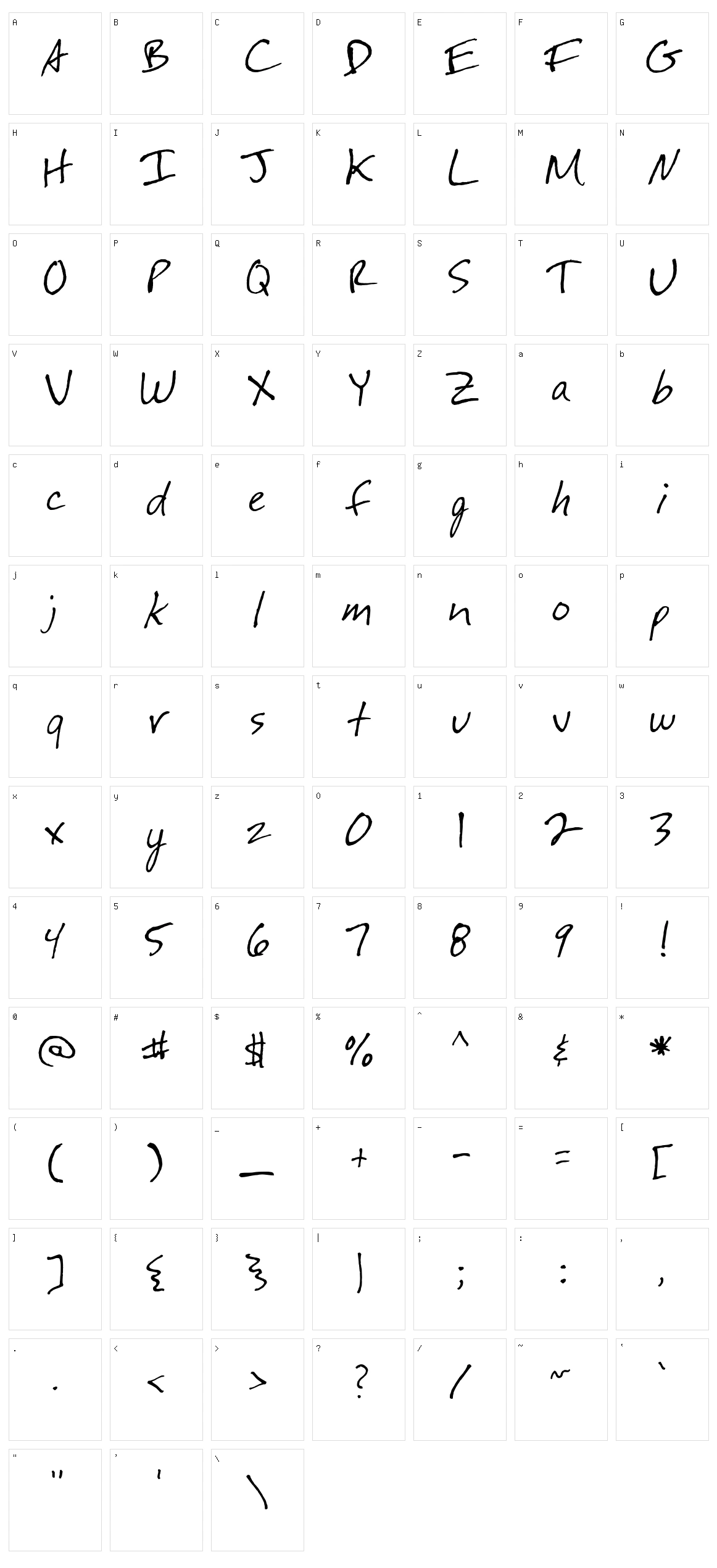 Festus! Character Set