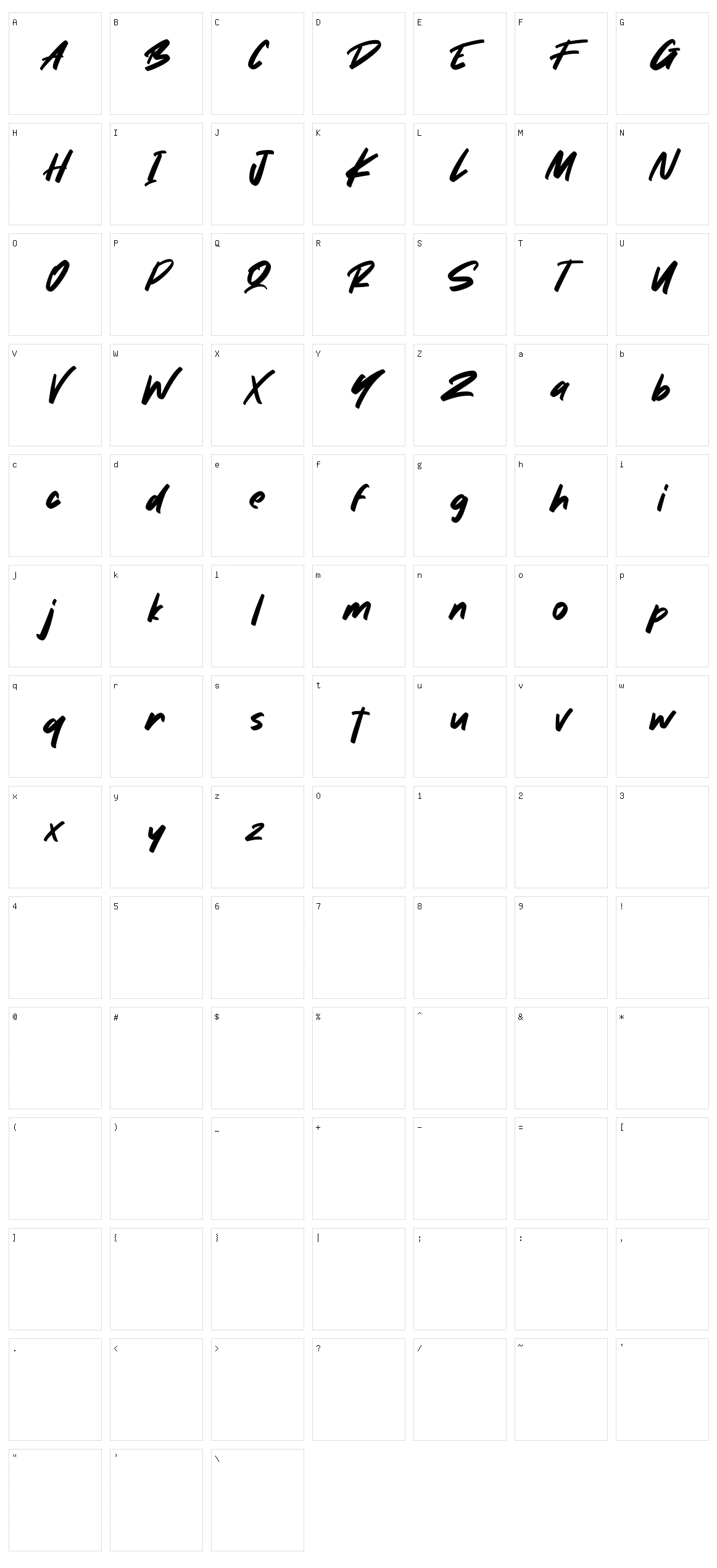 Filling Station Character Set