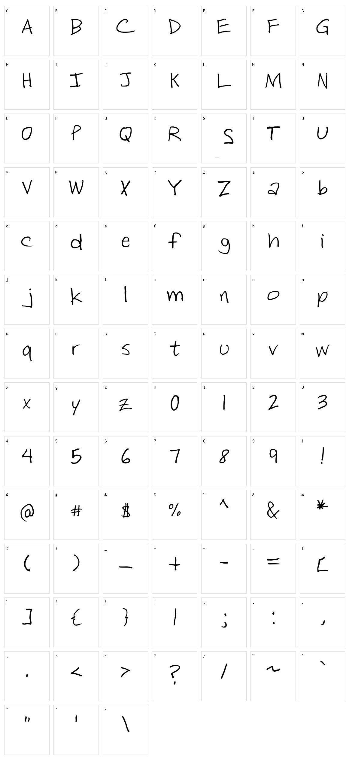 Filthyrich Character Set