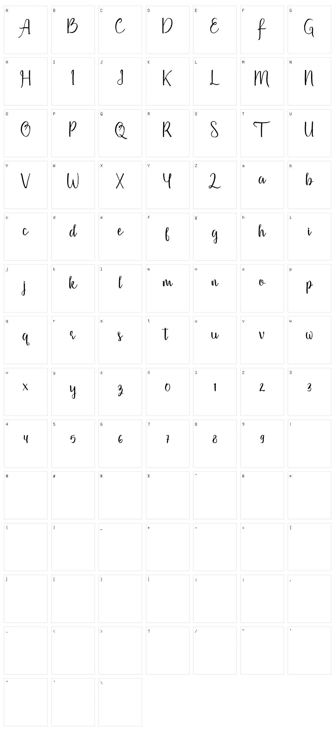 Firdaus Character Set