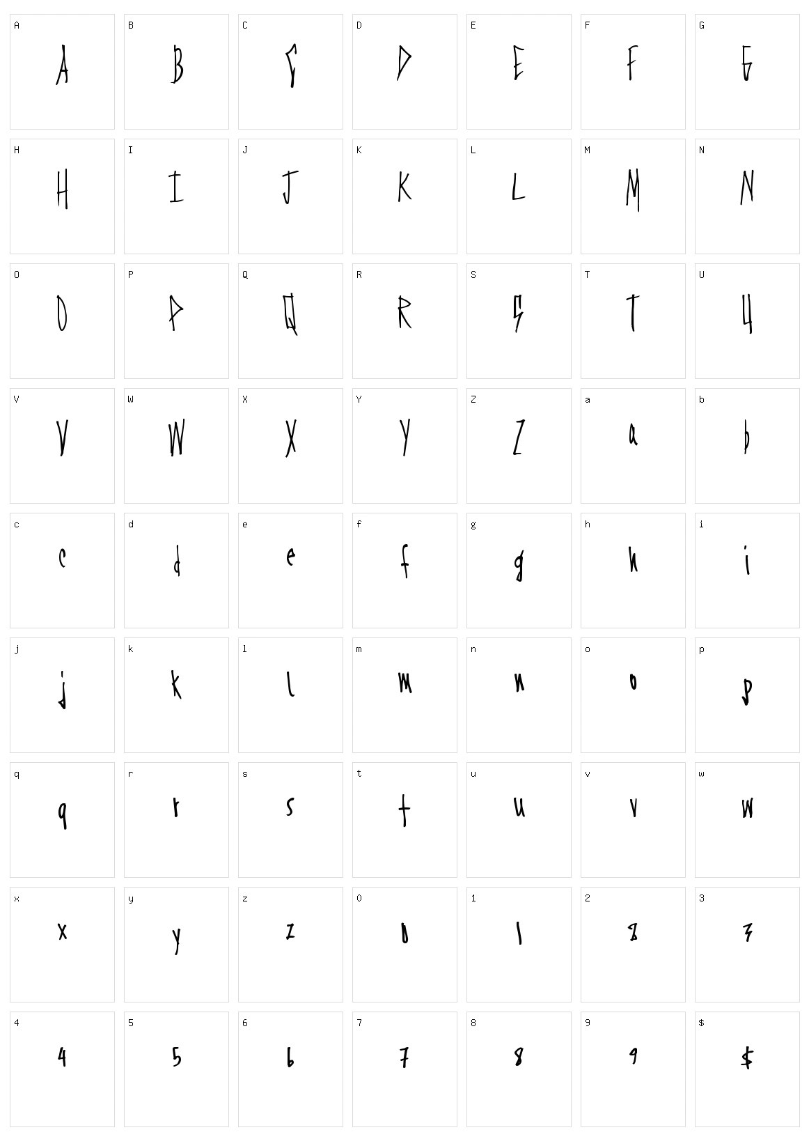 First Avenue Character Set