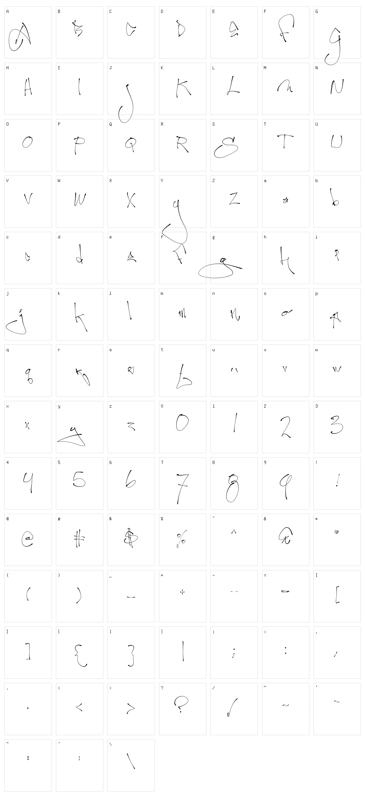 First Lyrics Character Set
