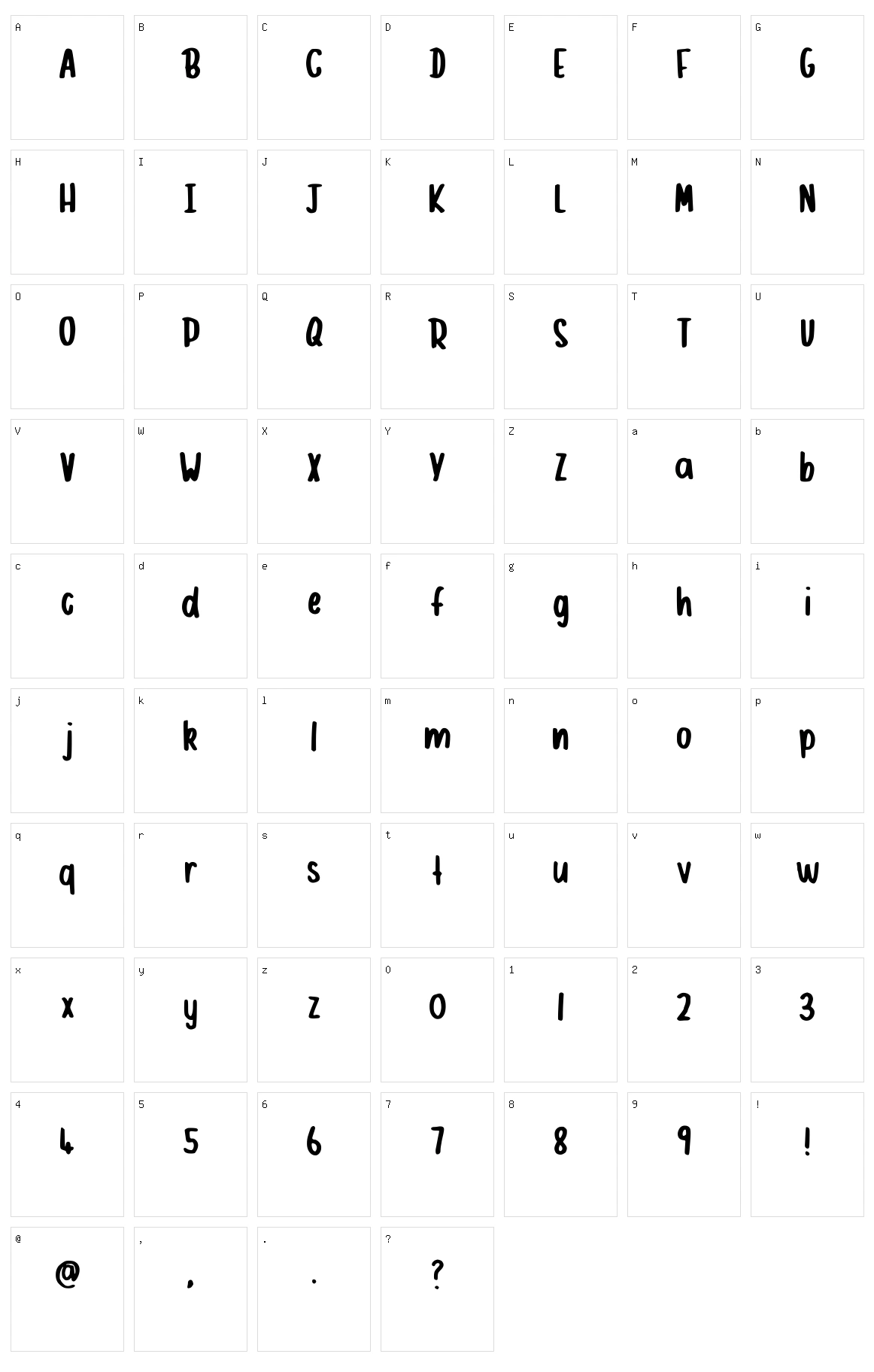 Fishermills Character Set