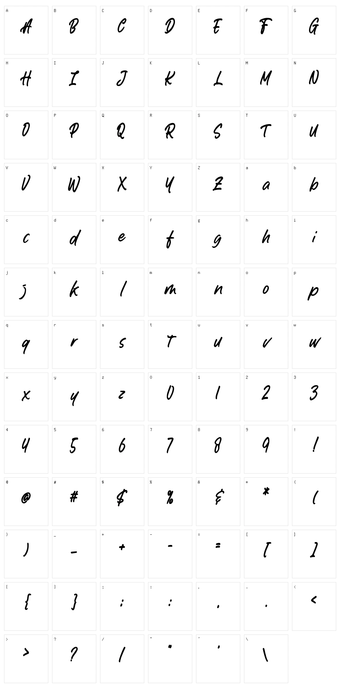 Flamboyan Character Set