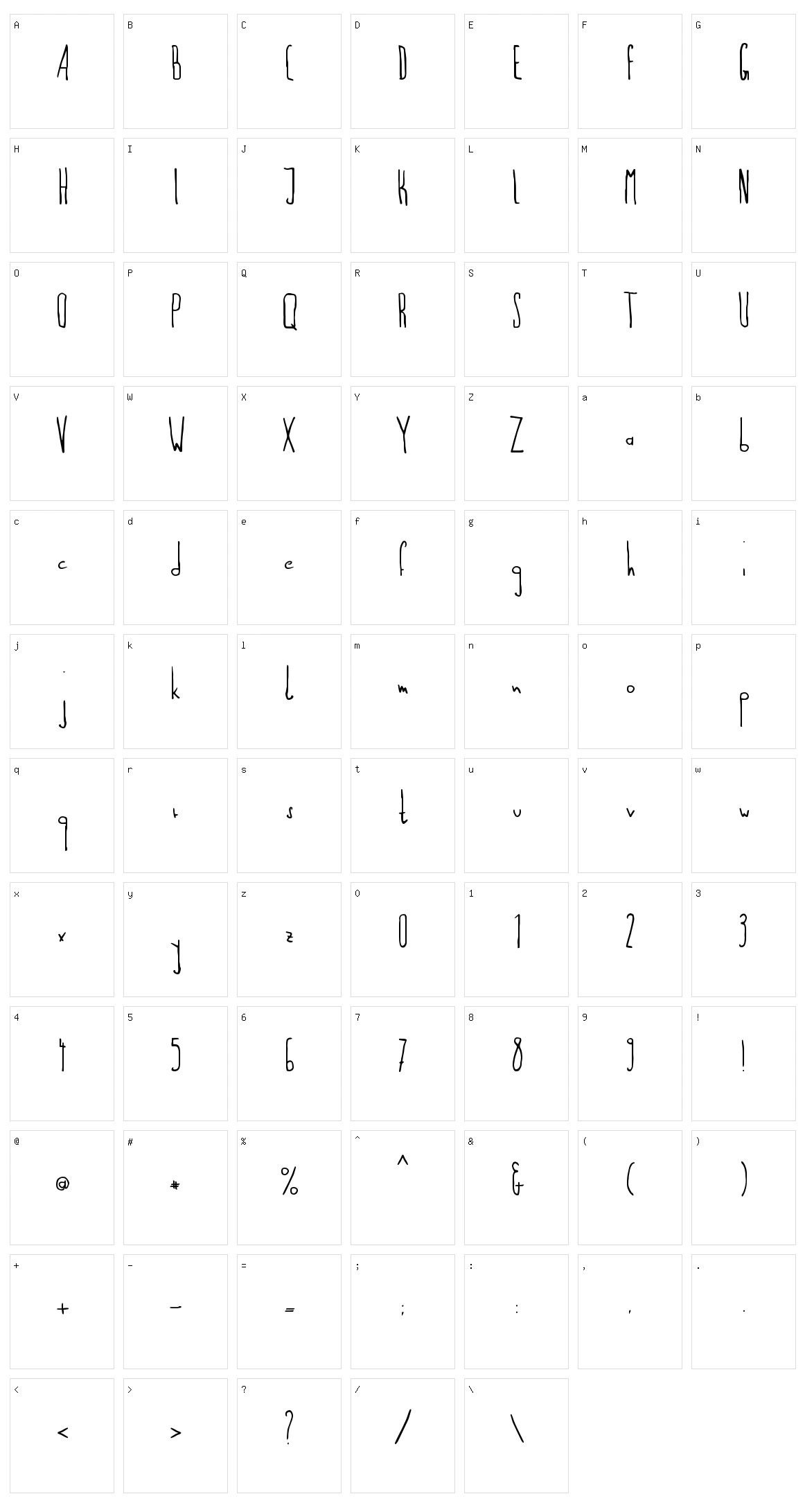 Flamingo 54 Character Set
