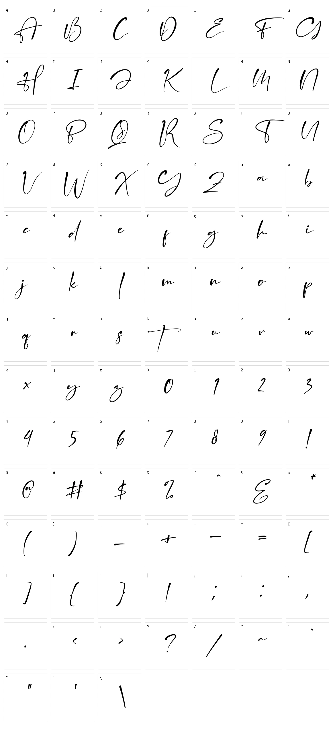 Flash Light Character Set