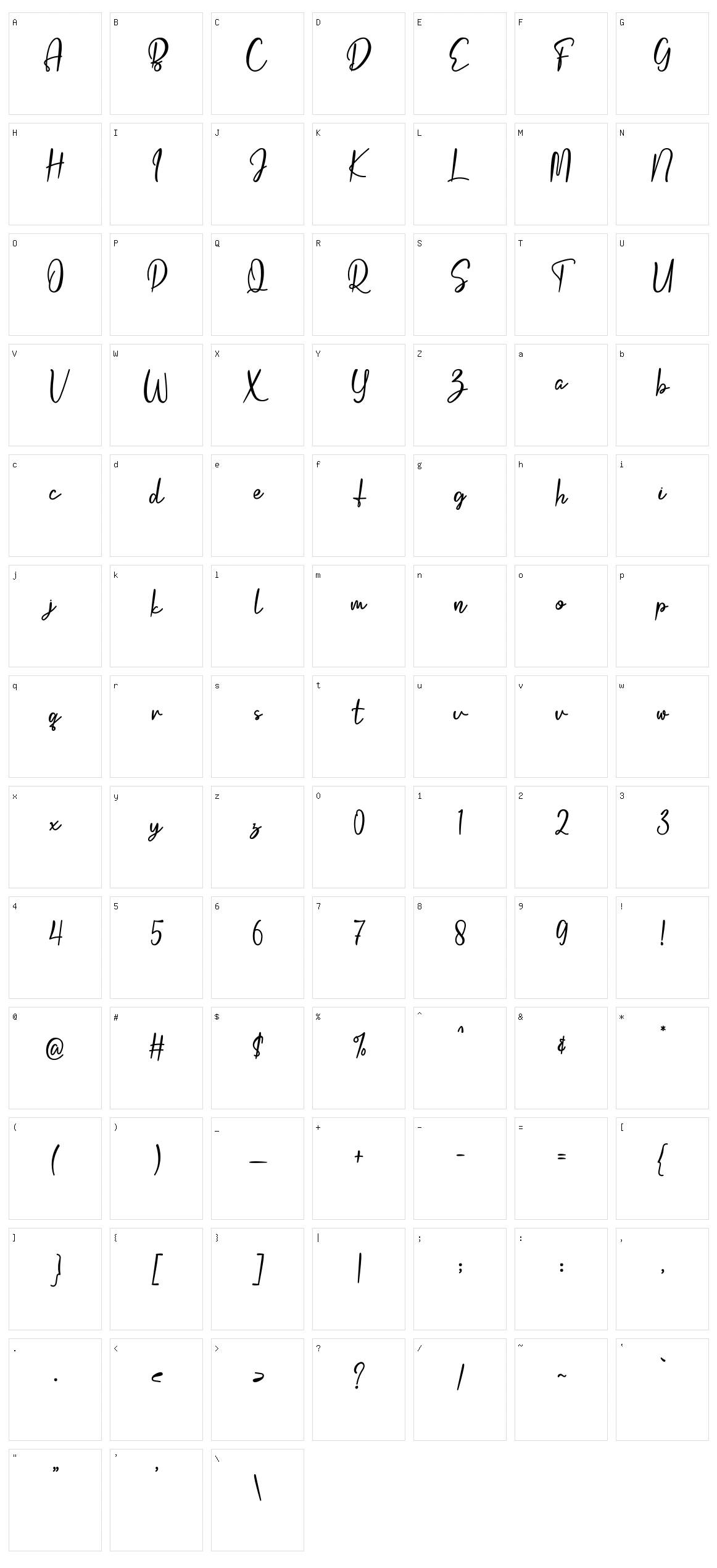 Flashing Character Set