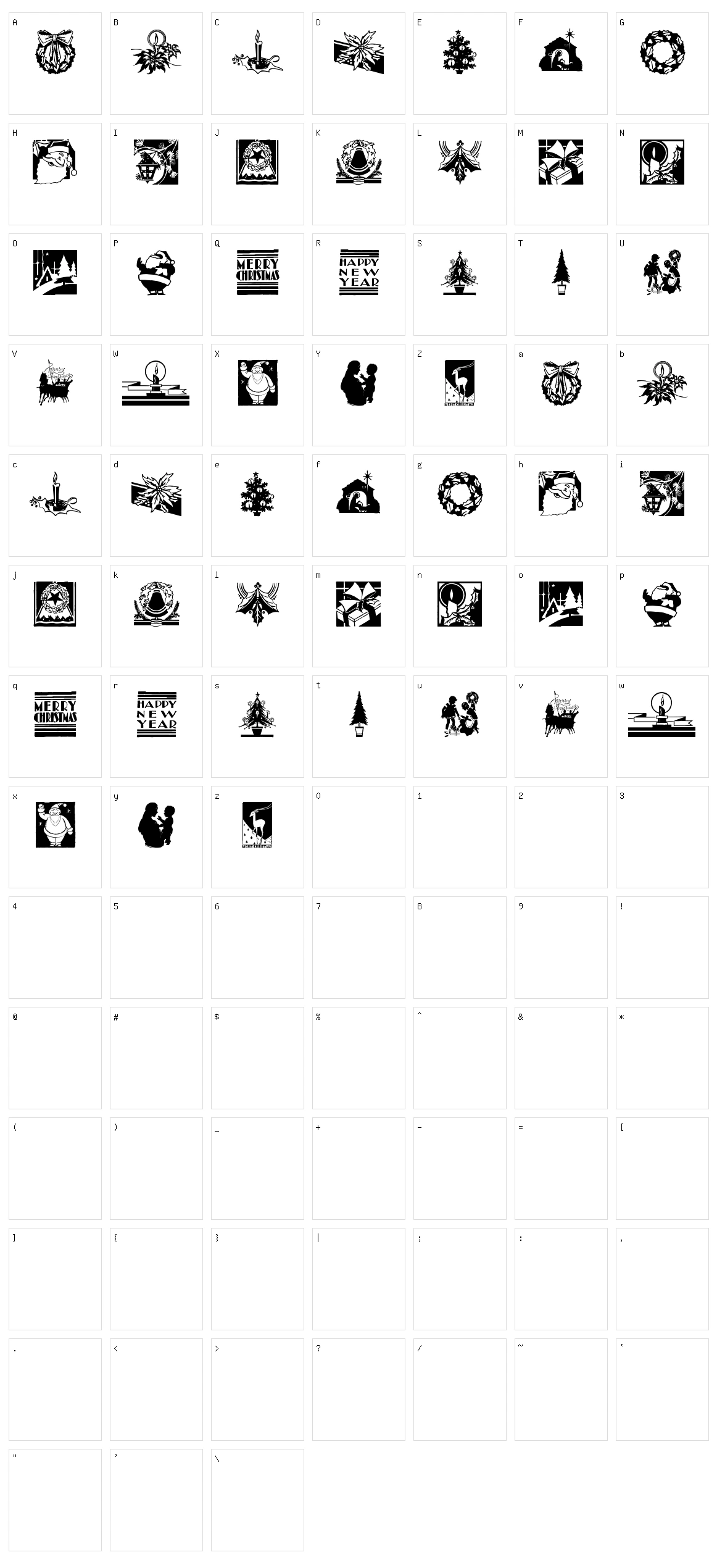 Cobb Shinn Christmas Cuts Character Set
