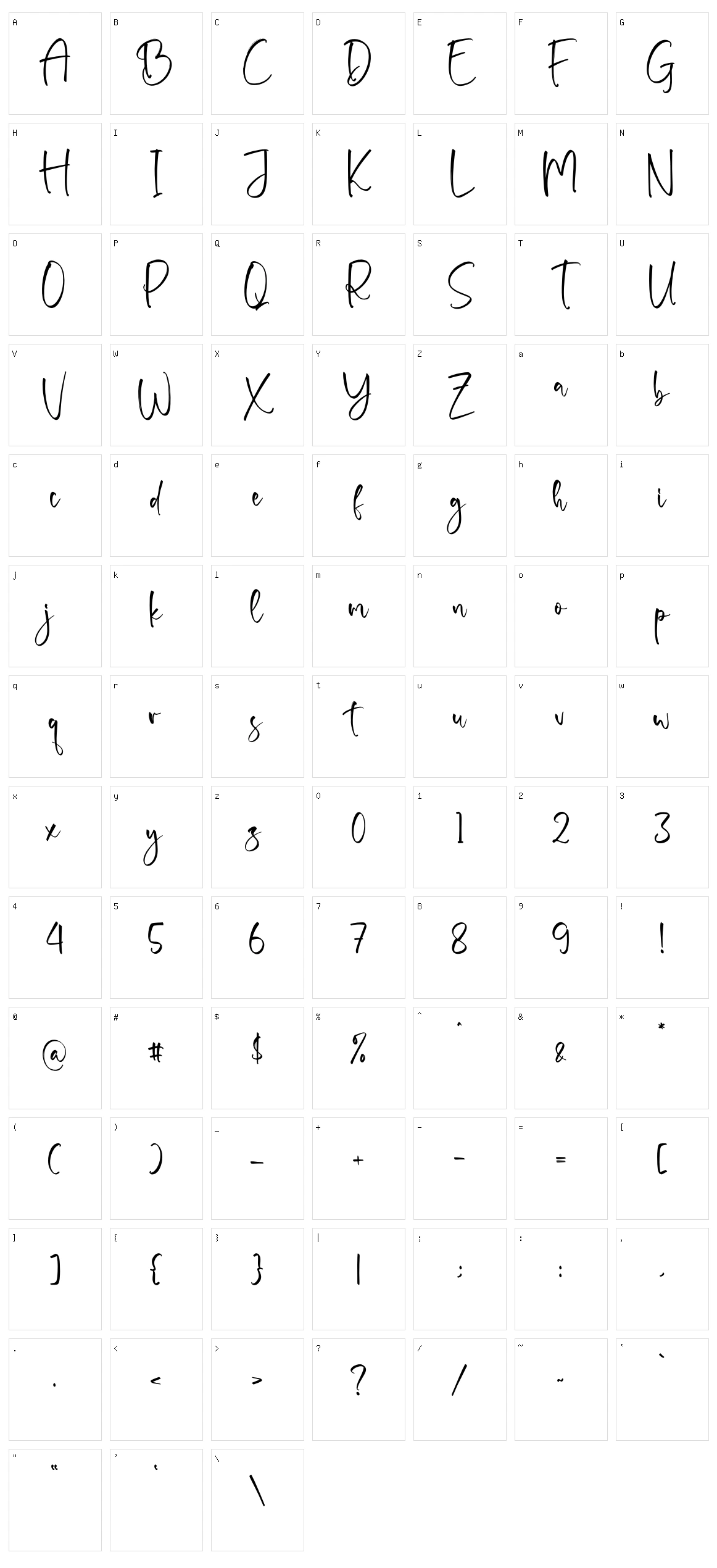 Fletchers Character Set