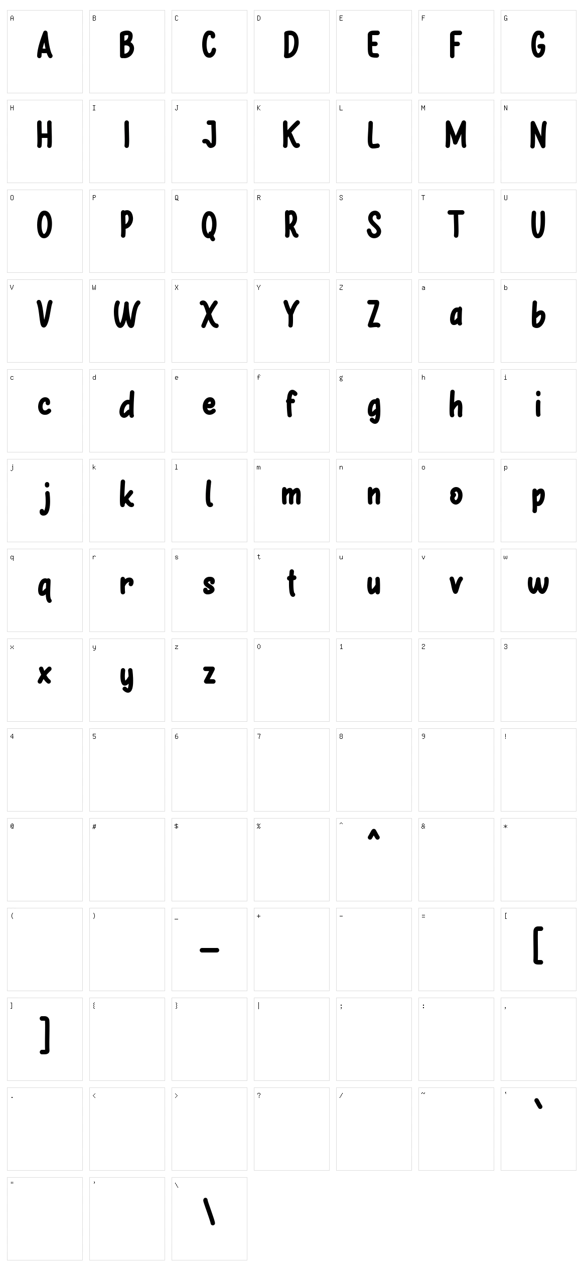 Fleur Denuit Character Set