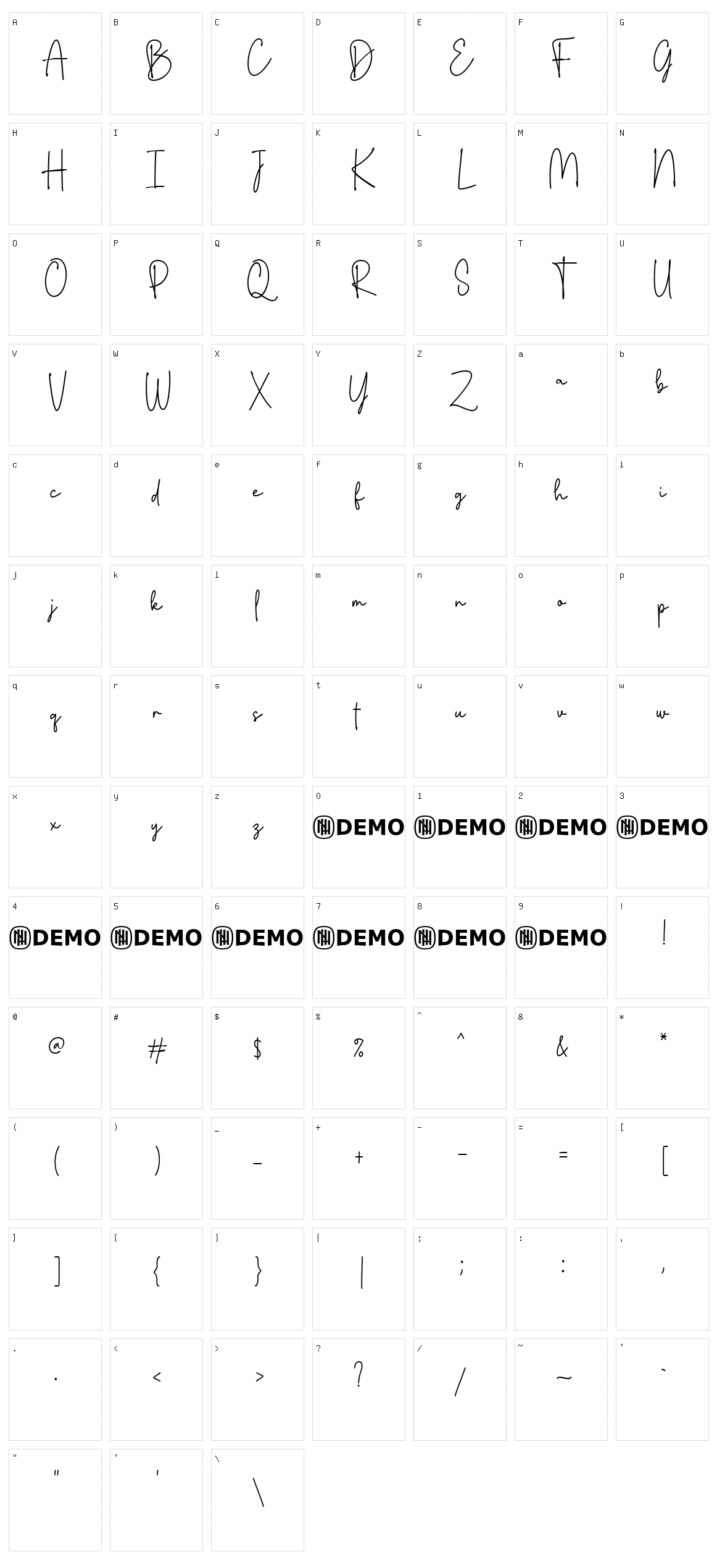 Flighty Character Set