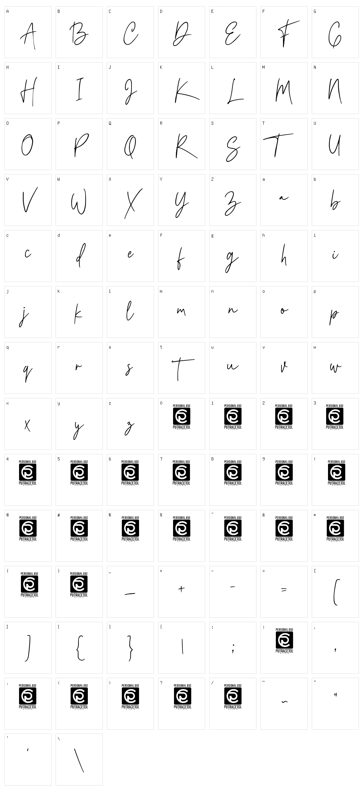 Florita Signature Character Set